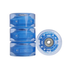 Колеса для роликових ковзанів квадів Impala Blue Light Up комплект, що світяться, 4 шт з підшипниками
